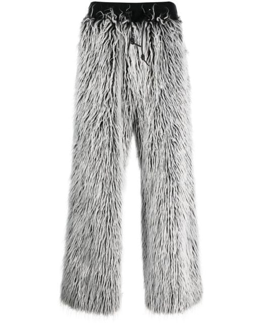 Pantalon de costume à fourrure artificielle Dolce & Gabbana pour