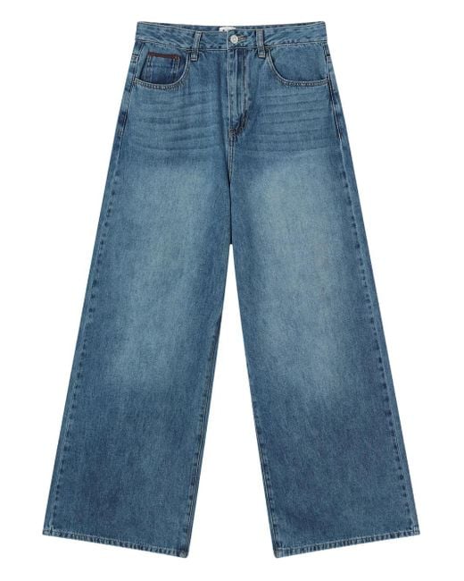 B+ AB Jeans Met Logopatch in het Blue
