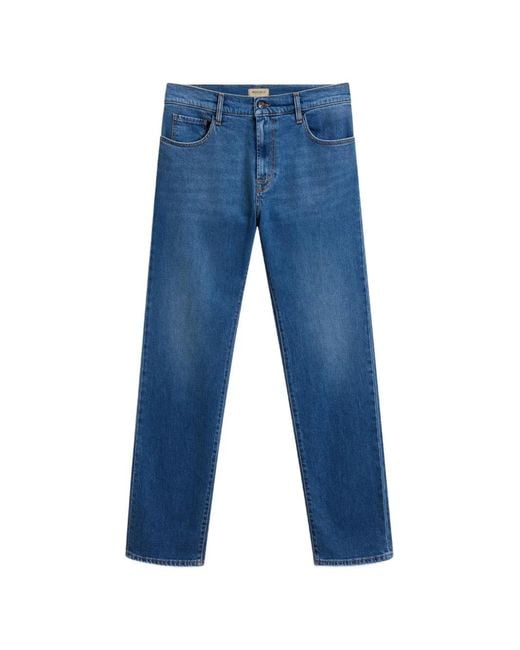 Woolrich Blue Five-Pocket Jeans for men
