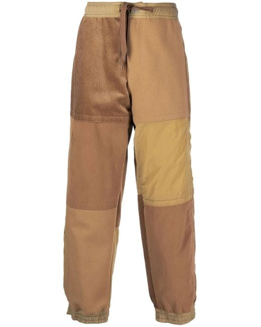Emporio Armani Natural Panelled Straight-Leg Trousers for men