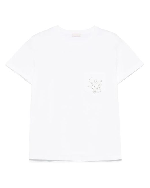 Liu Jo White Small-Pocket T-Shirt