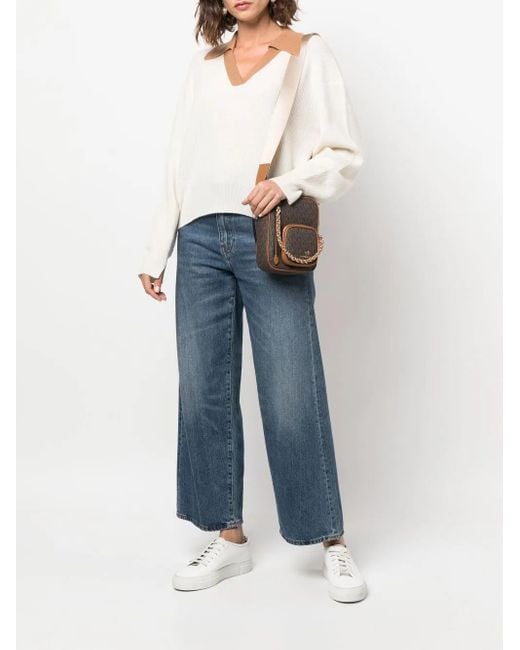 Rag & Bone White Collared Cashmere Jumper