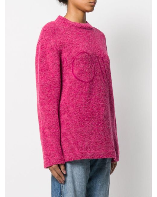 pink off white sweater
