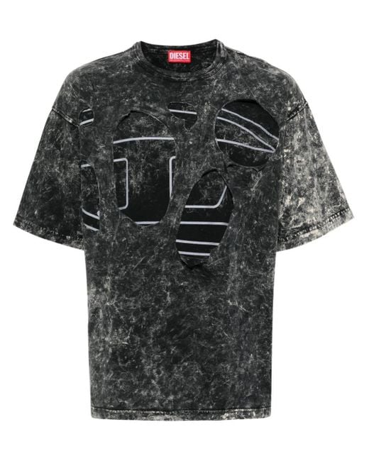 DIESEL T-Boxt Peeloval T-Shirt in Black für Herren