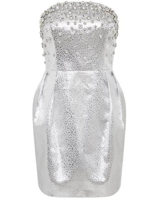 Rebecca Vallance Gray Regina Crystal-embellished Minidress