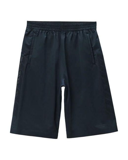 Alexander Wang Blue Perforated-Logo Shorts for men