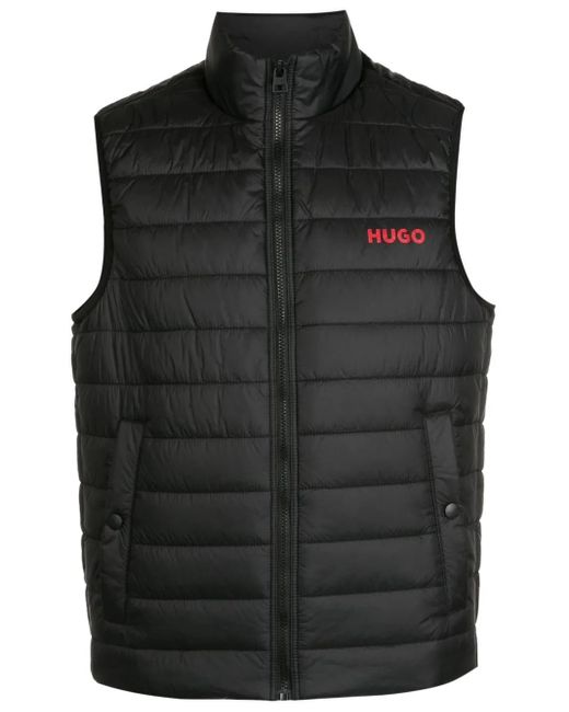 HUGO Gefütterte Weste Mit Reißverschluss in Black für Herren