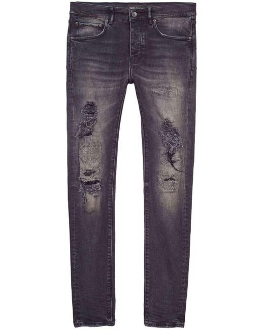Purple Brand Blue P001 Low-rise Skinny Jeans for men
