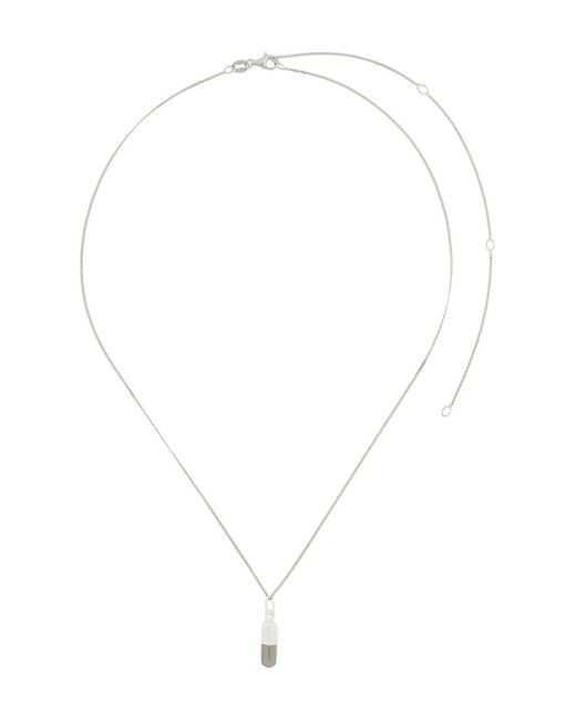 True Rocks White Mini Pill Pendant Necklace for men