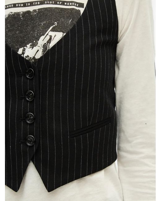 Ann Demeulemeester Black Button-Front Waistcoat