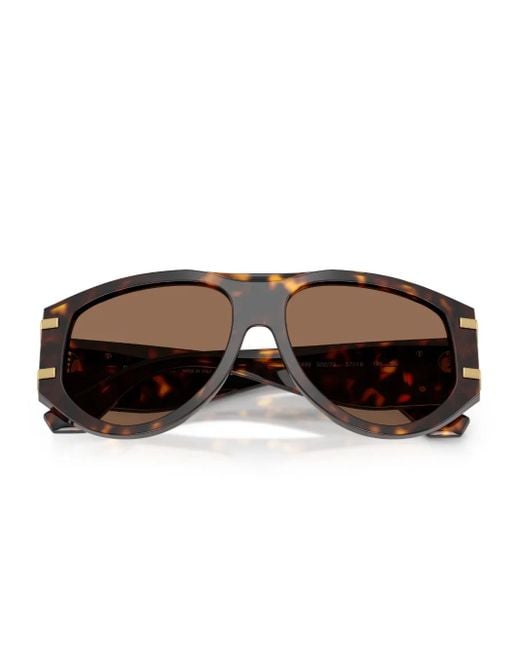 Dolce & Gabbana Brown Tortoiseshell-Effect Sunglasses