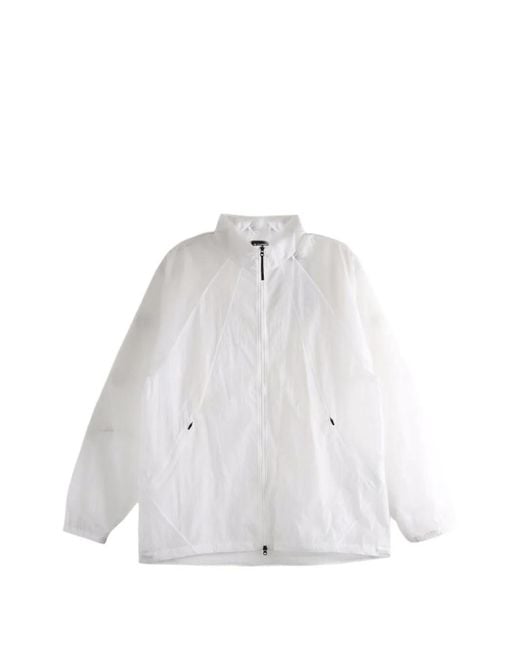 Goldwin White Sheer Raglan-Sleeve Jacket