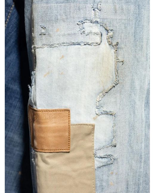 DSquared² Jeans Met Vervaagd Patchwork in het Blue voor heren
