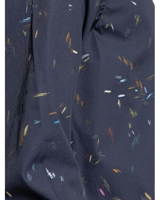 Paul Smith Blue Scribble-Print Long-Sleeved Shirt for men