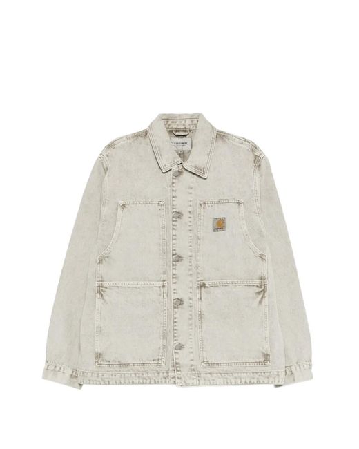 Carhartt メンズ ホワイト ボタンジャケット