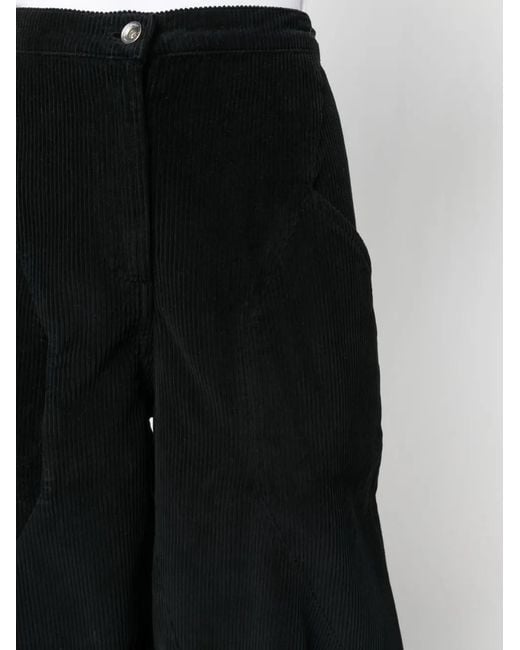 Henrik Vibskov Black Digi Cropped Corduroy Trousers