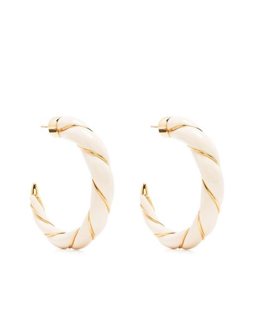 Aurelie Bidermann Metallic Twist Gold-plated Hoop Earrings