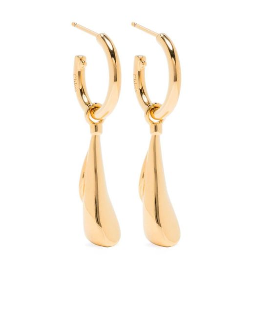 Chloé Metallic Blooma Drop-design Earrings