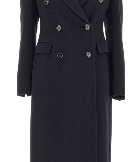 Tagliatore Black Meriel Double-Breasted Coat