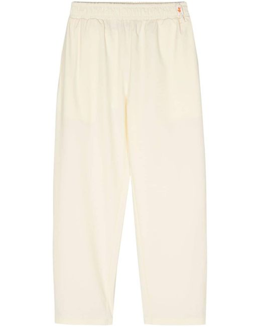 Save The Duck Natural Elasticated-waist Straight-leg Trousers