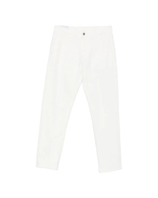 Dondup White Pantalon Droit À Patch Logo Oliver for men