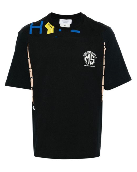 MARINE SERRE T-shirt Met Vlakken in het Black voor heren