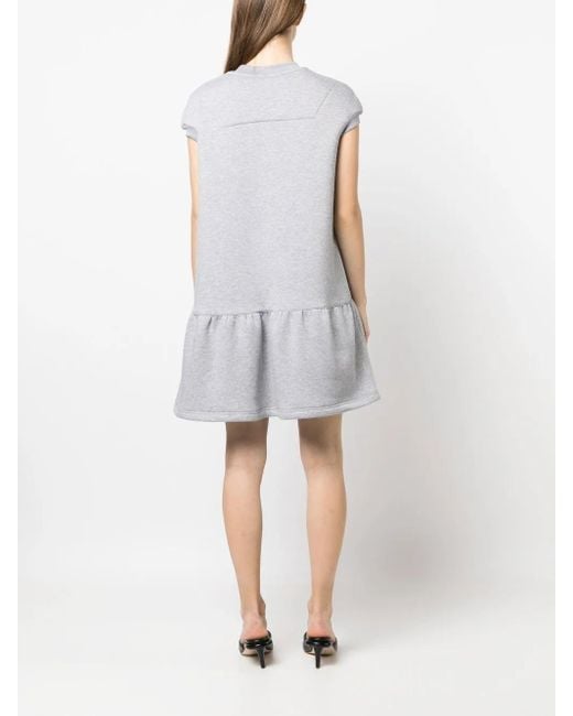 Vestido con cuello redondo y manga corta Ioana Ciolacu de color White