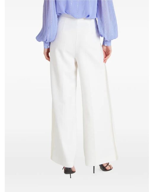 Temperley London White Conqueror Wide-Leg Trousers
