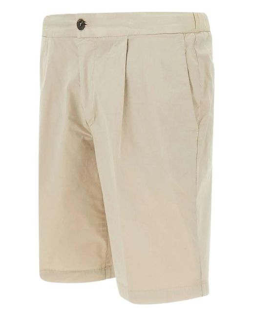 Devore Natural Pleated Shorts for men