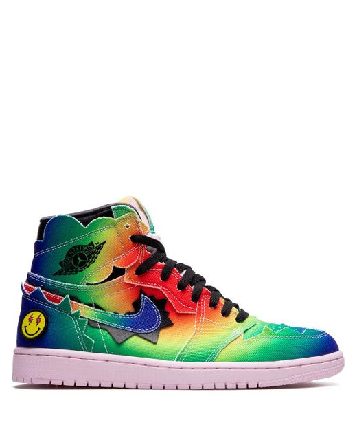Nike Leer Air 1 Retro High J. Balvin Sneakers in het Blauw voor heren - Lyst