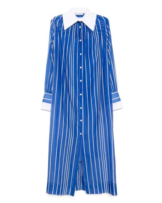 Robe-Chemise À Rayures Dice Kayek en coloris Blue