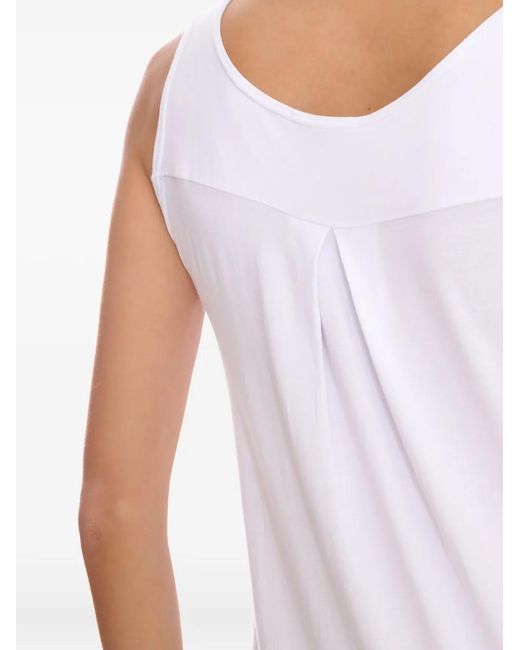 Amir Slama White X Astrid Scoop-Neck Midi Dress