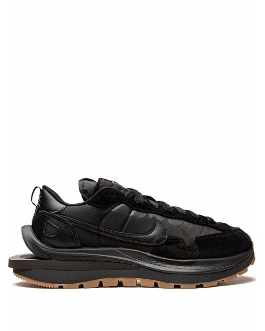 Nike Black X Sacai Vaporwaffle "Off Noir" Sneakers