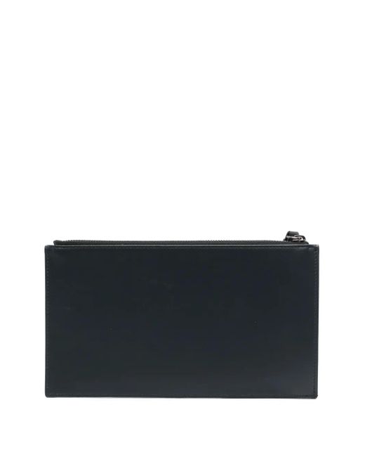 Doucal's Black Smooth Leather Wallet for men
