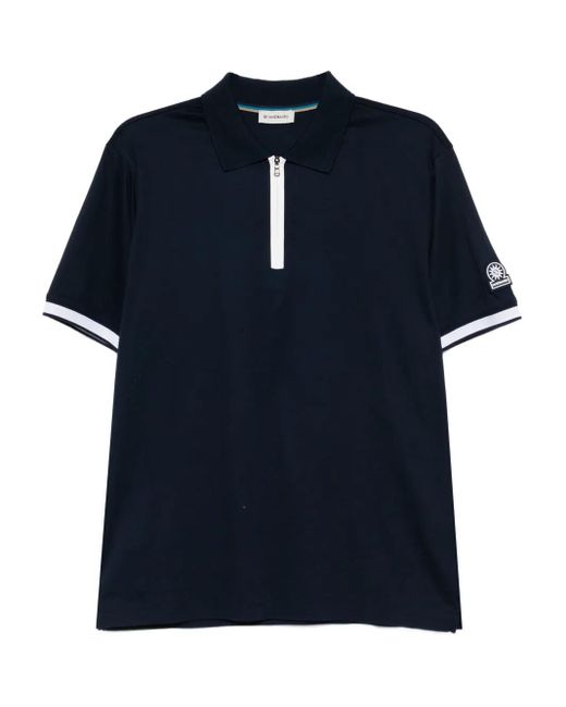Sandbanks Poloshirt mit Reißverschluss in Blue für Herren