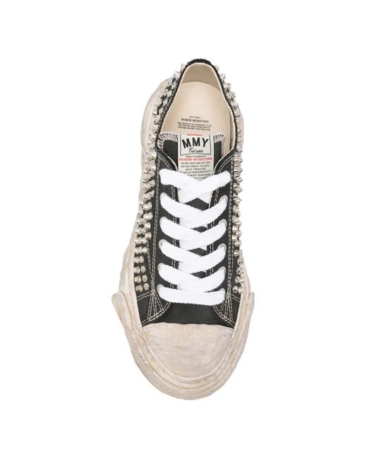 Maison Mihara Yasuhiro White "Peterson23" Og Sole Studded Canvas Low-Top Sneakers