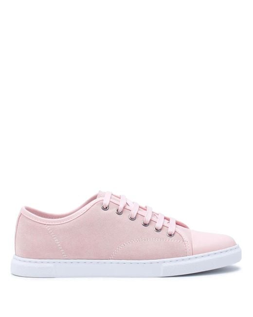 Lanvin Pink Suede Sneakers
