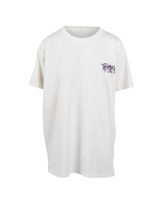 The Attico White Logo-Print T-Shirt