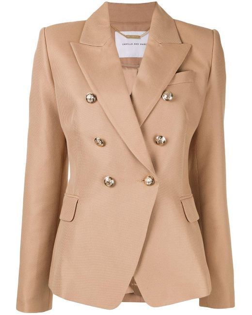 Camilla & Marc Brown Dimmer Double Breasted Blazer