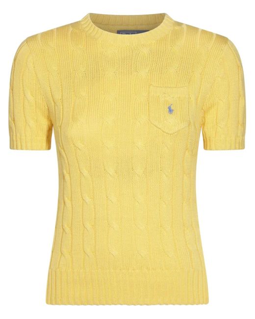 Polo Ralph Lauren Yellow Cotton T-Shirt