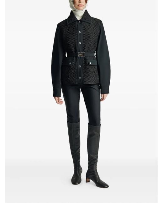 Fusalp Black Diamara Belted Bomber Jacket