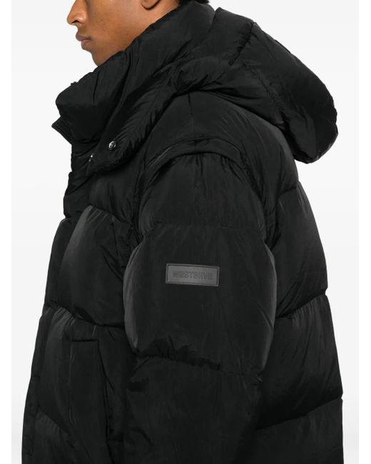 WRSTBHVR Black Dave V2 Puffer Jacket for men