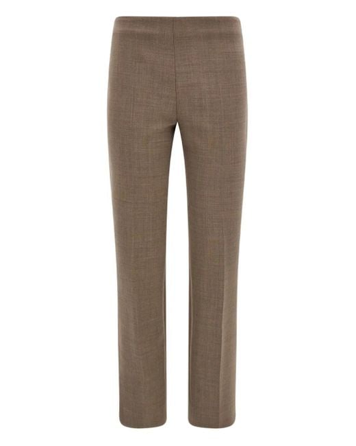 Ferragamo Gray Pressed-Crease Trousers