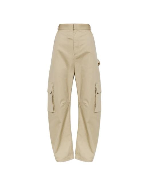 Balenciaga Natural Relaxed Cargo Trousers