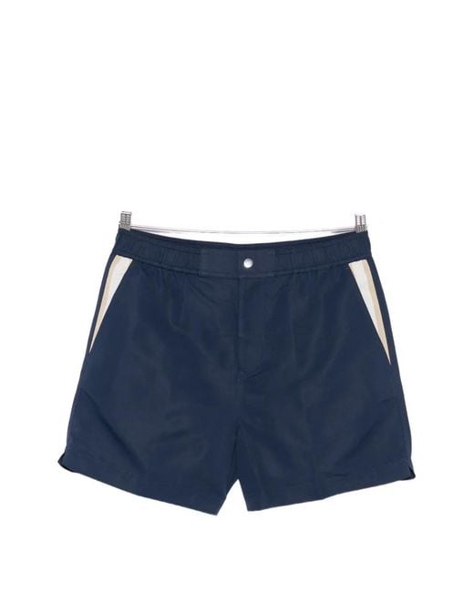 CHE Blue Button-Fastening Swim Shorts for men