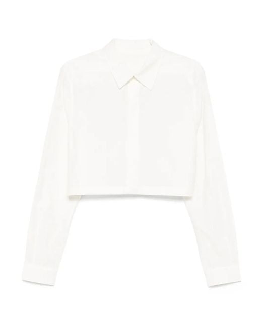Camicia Crop di Rick Owens in White