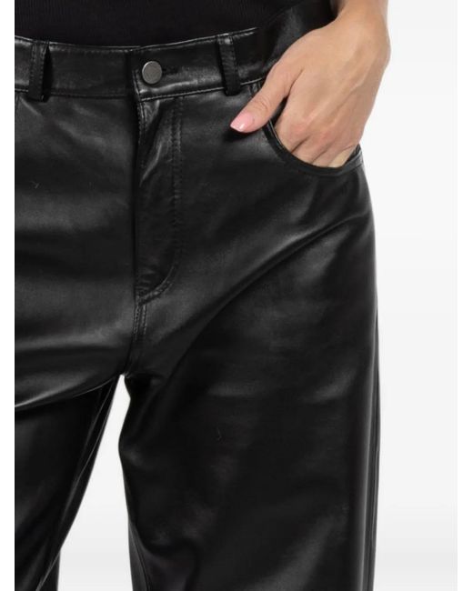 Haikure Black Leather Trousers