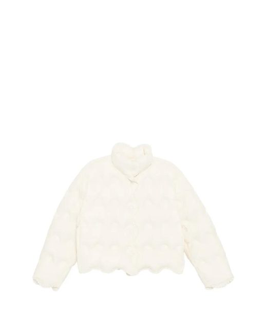 JNBY White Wave-Quilted Jacket