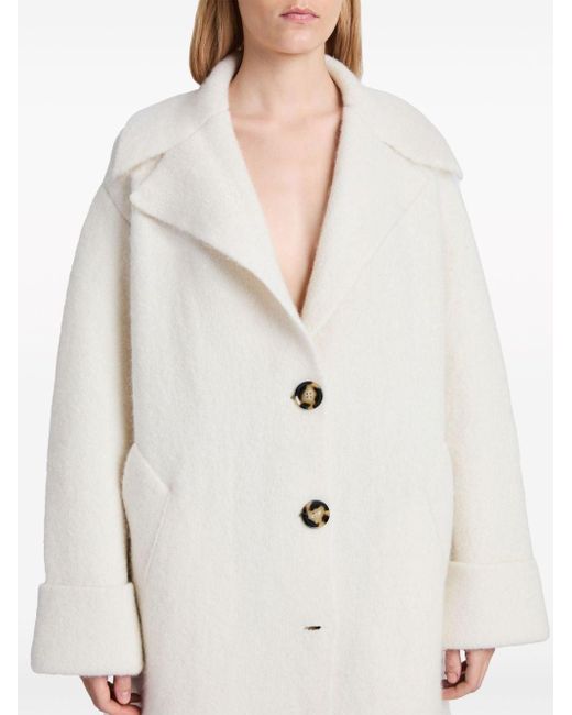 Proenza Schouler White Brushed Single-breasted Coat