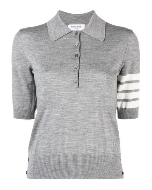 Thom Browne Gray T-Shirts And Polos